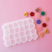 Géa Creations silicone mold for 2 x1 flower mix pendants