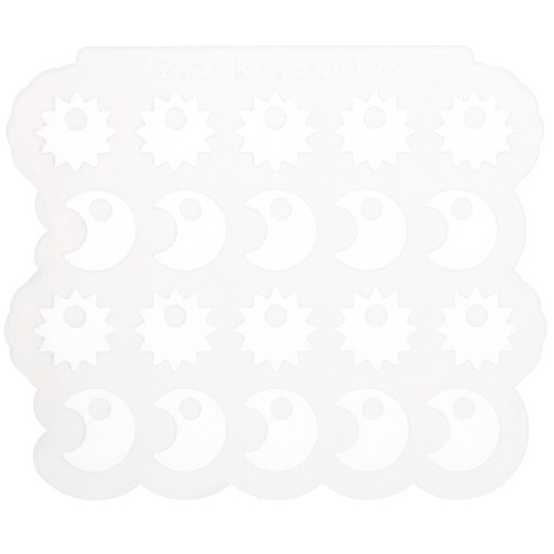 Géa Creations silicone mold for sun and moon charms x1