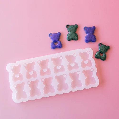 Géa Creations silicone mould for teddy bear pendants 27x19 mm x1