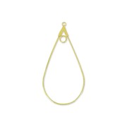 Drop earring holders one hoop 44x23 mm gold-plated x2