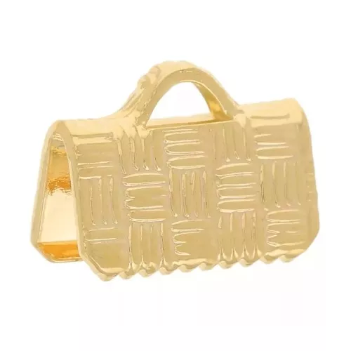 Decorated clamping tips 8 mm gold-plated x4