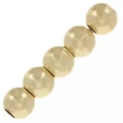 6mm Round beads - Gold Tone x20