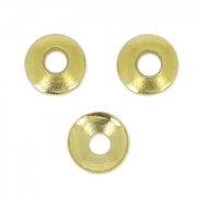 bead cap smooth 3mm fine Gold plated x20|raw }}