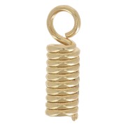 1.8mm Spring ferrules for wire and cord - Gold Tone x10|raw }}