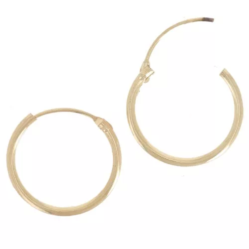Mini hoop earrings 12 mm - Thread 1.3 mm - Gold x2