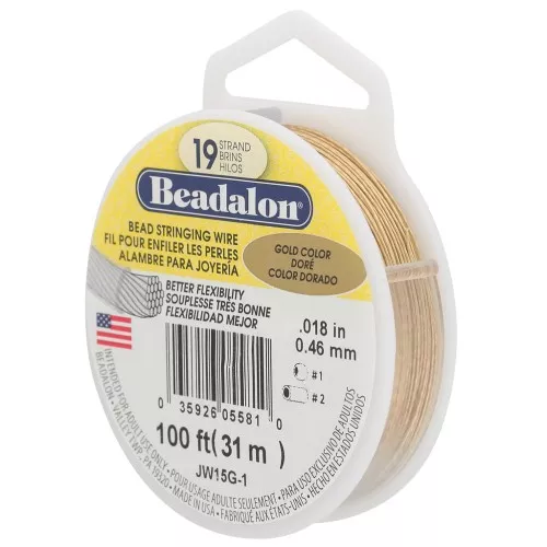 0.46mm 19 strands cable wire - Beadalon - Gold x31m
