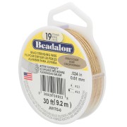 0.61mm 19 strands cable wire - Beadalon - Gold x9.2m