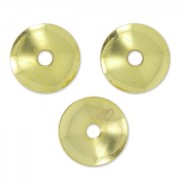 bead cap smooth 6mm fine gold plated x10