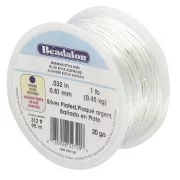 0.81 mm Round Copper Wire - German Style Wire - Silver-Plated x 95 m
