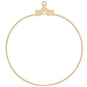 Earring Backs - 35 mm Hoop Earrings to Decorate - Gold x2