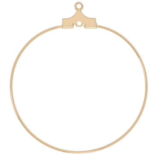 Earring Backs - 35 mm Hoop Earrings to Decorate - Gold x2