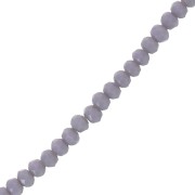 4.5x3.5mm Rondelle beads faceted - round flattened - Dark Grey Opal x41cm|raw }}