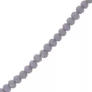 Dark Grey - 4.5x3.5mm Rondelle beads faceted - round flattened - Dark Grey Opal x41cm 4.5x3.5mm Rondelle beads faceted - round flattened - Dark Grey Opal x41cm