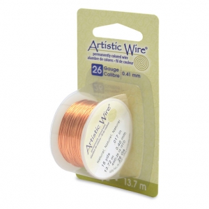Artistic Wire Copper Wire 0.41 mm - Natural, Tarnish-Resistant x13.7 m