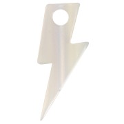 25 mm flash pendant in acetate - White mermaid effect x1|raw }}