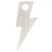 25 mm flash pendant in acetate - White mermaid effect x1