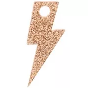 25 mm acrylic lightning bolt pendant - Bronze glitter x1