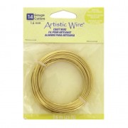 Artistic Wire Brass Wire 1.6 mm - Raw, Anti-Tarnish Treated x7.6 m
