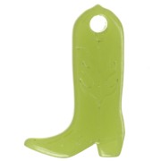 Santiag cowboy boot charm 20x13 mm in transparent acetate - Olive x1|raw }}