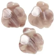 41x40mm Acetate Flower Relief Pendant - Cappuccino - White x1