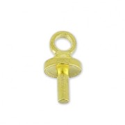 Mini eyelet for polymer clay 7 mm gold tone x16