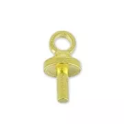 Mini eyelet for polymer clay 7 mm gold tone x16
