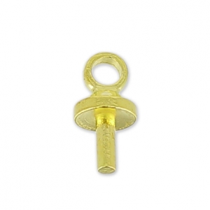 Mini eyelet for polymer clay 7 mm gold tone x16