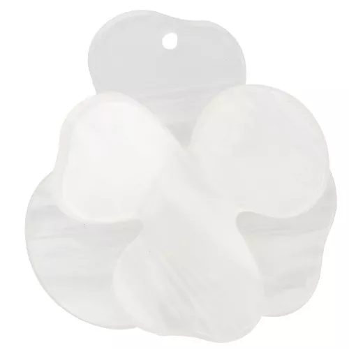 41x40mm Acetate Relief Flower Pendant - White Marble x1
