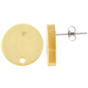 15mm Plexiglas earstuds - Mirror effect - Gold x2|raw }}