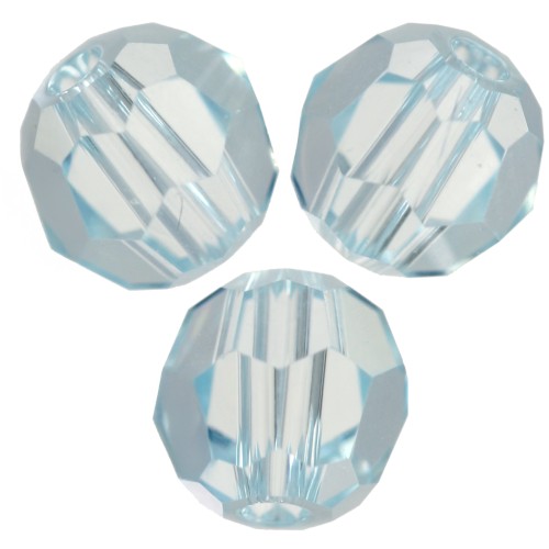 PureCrystal 5000 4 mm round beads - Light Azore x20