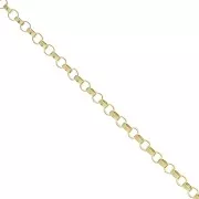 Round links chain 1.3mm Gold filled x 50cm