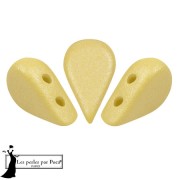 5x8mm Glass beads Amos® by Puca® - Vogue Canary Yellow Mat x10g|raw }}