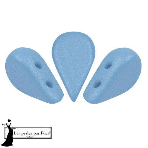 5x8mm Glass beads Amos® by Puca® - Vogue Celestial Blue Mat x10g