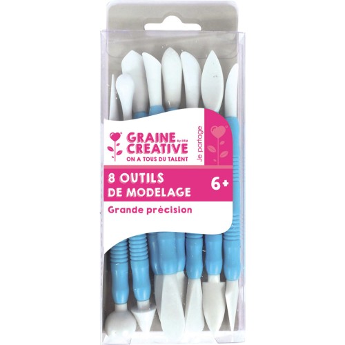 Set of 8 modelling tools great precision - 16 tips x1
