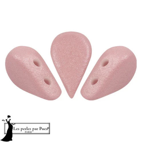 5x8mm Glass beads Amos® by Puca® - Vogue Rose Nude Mat x10g
