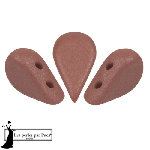 5x8mm Glass beads Amos® by Puca® - Vogue Terracotta Mat x10g