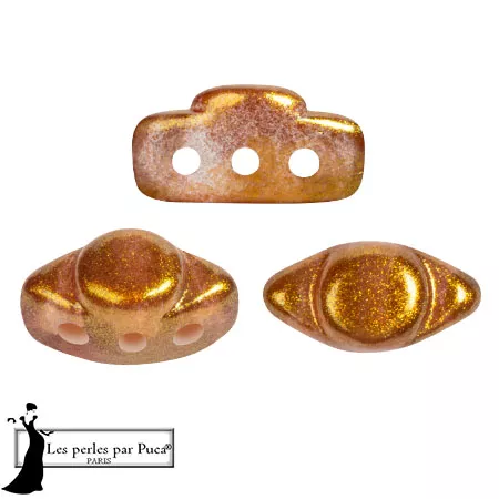 4x8mm Volos® Glass beads by Puca® - Candy Caramel x10g