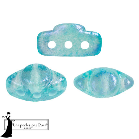 4x8mm Volos® Glass beads by Puca® - Candy Curacao x10g