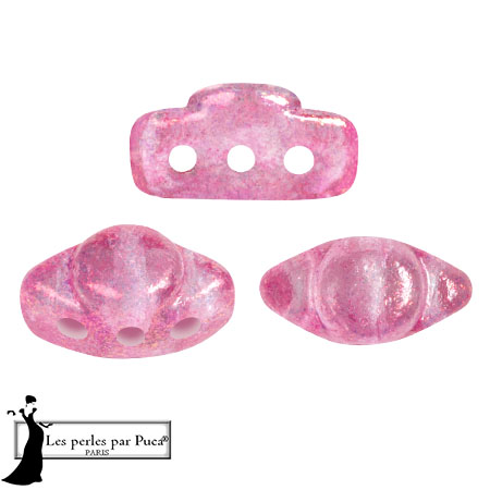 4x8mm Volos® Glass beads by Puca® - Candy Rose x10g