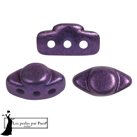 4x8mm Volos® Glass beads by Puca® - Ultra Violet Metallic Mat x10g