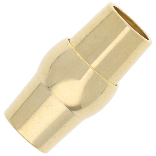 Magnetic clasp for 5 mm cord bracelet - 925 Sterling Silver Fine gold plated x1