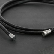 Magnetic clasp for 5 mm cord bracelet - 925 Sterling Silver Fine gold plated x1