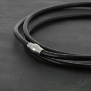 Magnetic clasp for 5 mm cord bracelet - 925 Sterling Silver Fine gold plated x1