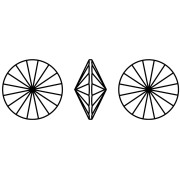 12mm Aurora A1122 Rivoli Cabochon - Crystal Peach Delite x1