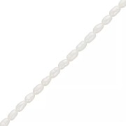 3x2.5mm Rice grain freshwater pearls - Grade AA White x20