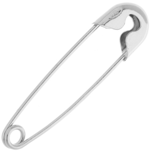 32 mm Jewellery safety pin - 925 Sterling Silver x1