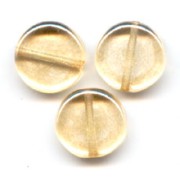 Pucks 10mm Luster Topaz Gold x20