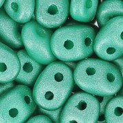 SuperDuo 2.5x5mm Satin Metallic Teal x10g