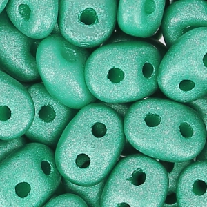 SuperDuo 2.5x5mm Satin Metallic Teal x10g
