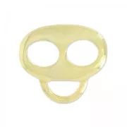 Bail back dangle charms for cord 4 mm fine Gold plated x1